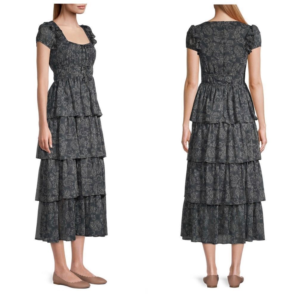 Romancecore Revolve brand Likely Moss layered Maxi dress size 6 NWT